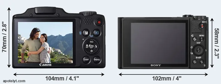 Comparison SX510 or WX800 rear