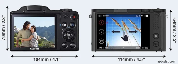 Comparison SX510 or M1 rear