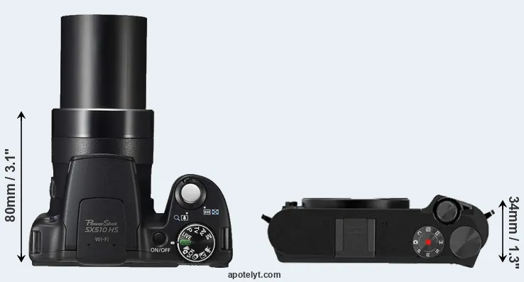 Compare SX510 versus M1 top