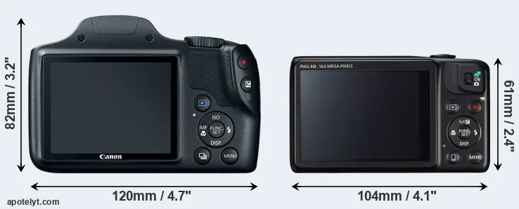 Comparison SX520 or SX600 rear