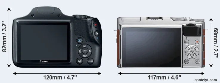 Comparison SX520 or X-A5 rear
