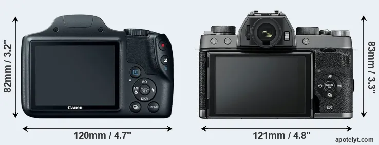 Comparison SX520 or X-T100 rear