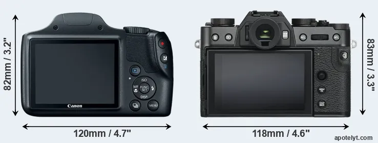 Comparison SX520 or X-T30 rear