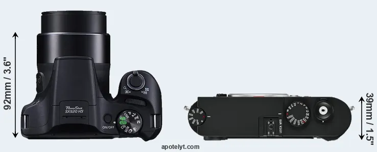 Compare SX520 versus M10 top