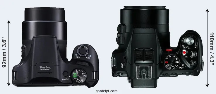 Compare SX520 versus V-LUX 4 top