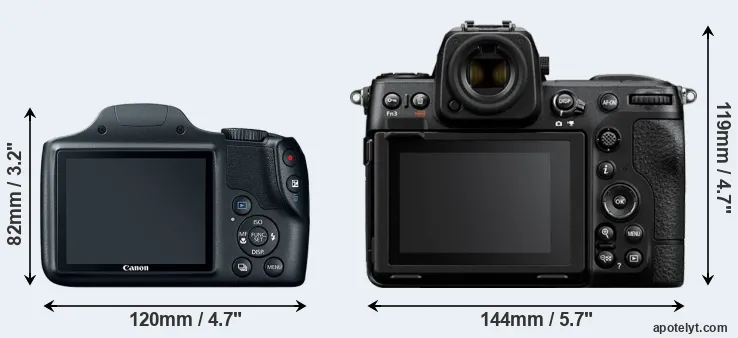 Comparison SX520 or Z8 rear