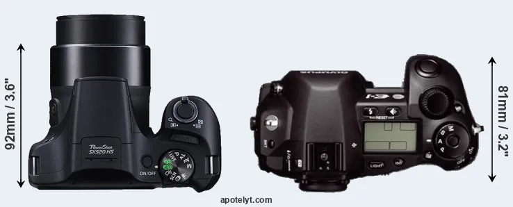 Compare SX520 versus E-1 top