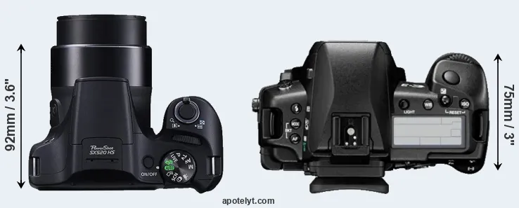 Compare SX520 versus E-3 top