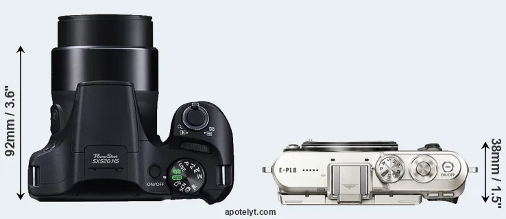 Compare SX520 versus E-PL8 top