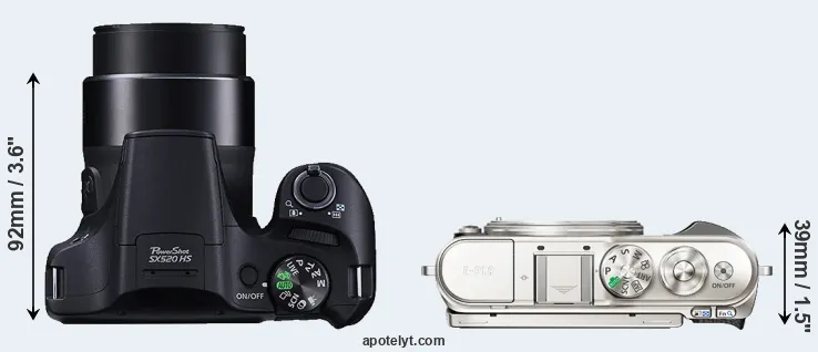 Compare SX520 versus E-PL9 top