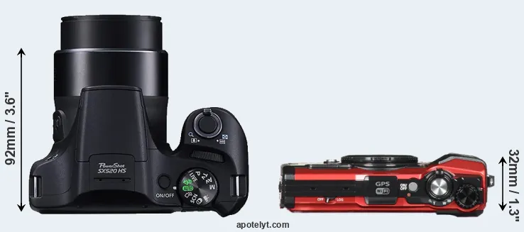 Compare SX520 versus TG-5 top