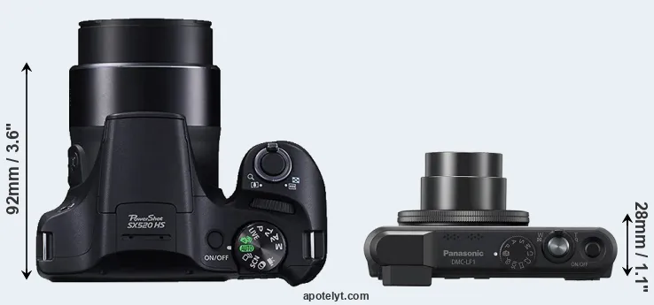 Compare SX520 versus LF1 top