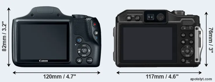 Comparison SX520 or TS7 rear