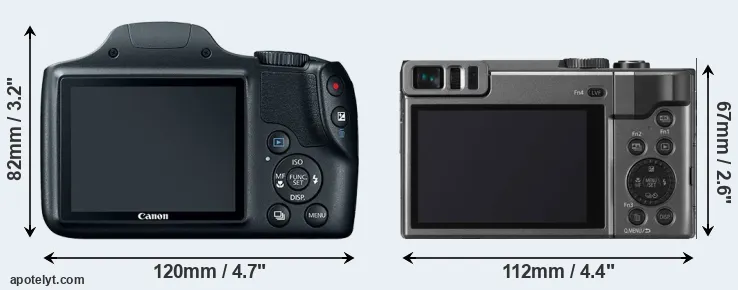 Comparison SX520 or TZ90 rear