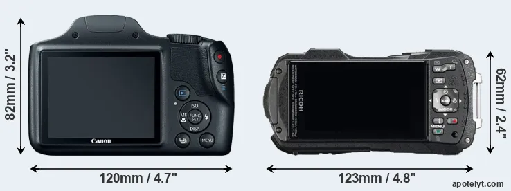 Comparison SX520 or WG-60 rear