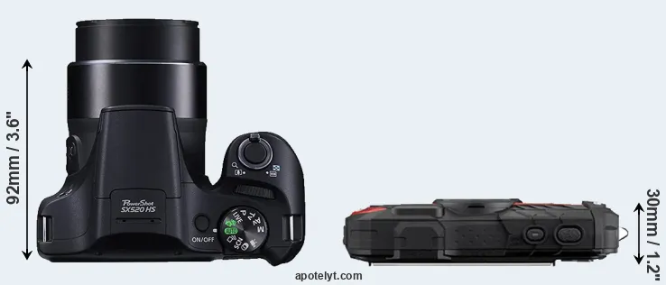 Compare SX520 versus WG-60 top