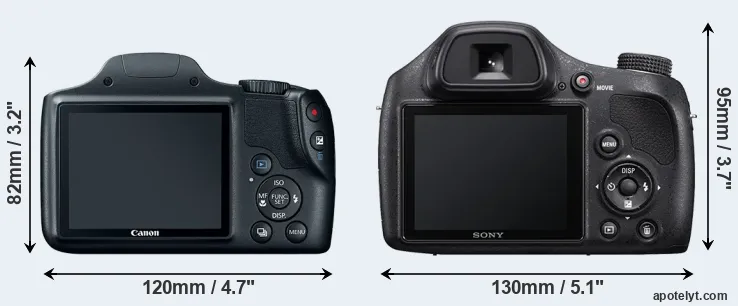 Comparison SX520 or H400 rear