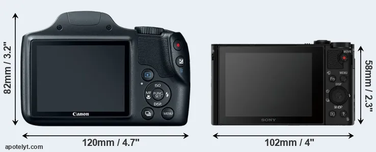 Comparison SX520 or HX90V rear
