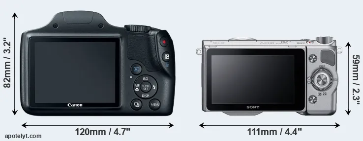 Comparison SX520 or NEX-5T rear