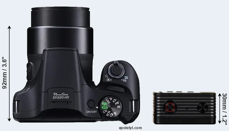 Compare SX520 versus RX0 top
