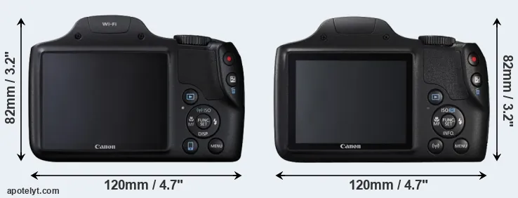 Comparison SX530 or SX540 rear
