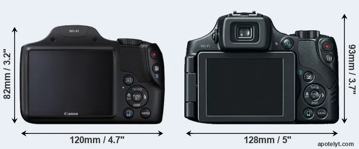 Comparison SX530 or SX60 rear