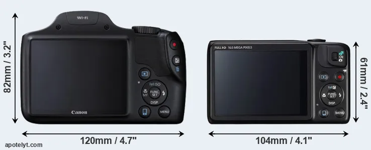 Comparison SX530 or SX600 rear