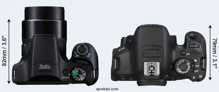 Compare SX530 versus T4i top