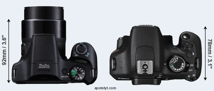 Compare SX530 versus T5 top