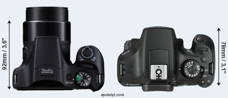 Compare SX530 versus T6 top