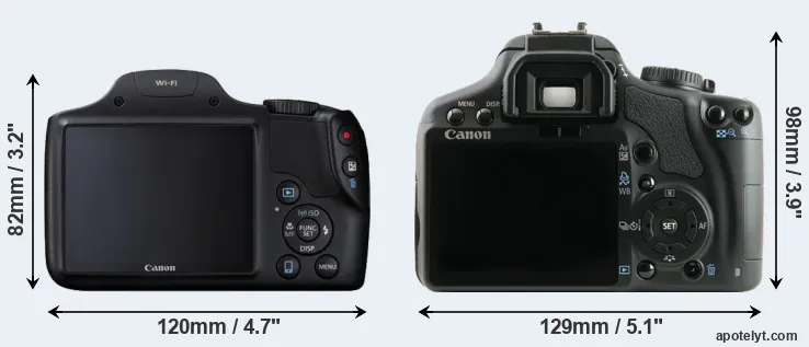 Comparison SX530 or XSi rear