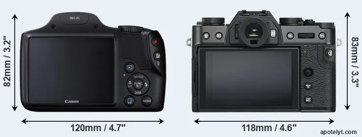 Comparison SX530 or X-T30 rear