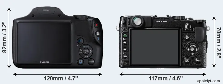 Comparison SX530 or X10 rear