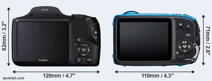 Comparison SX530 or XP140 rear