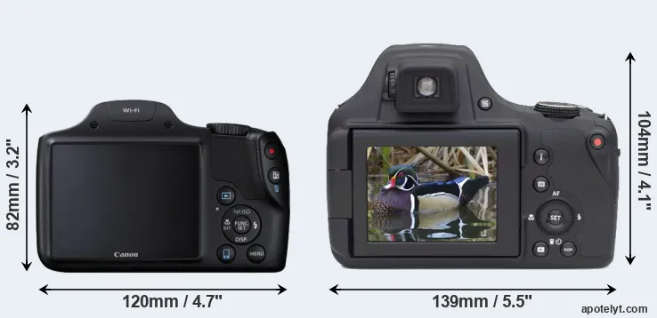 Comparison SX530 or AZ901 rear