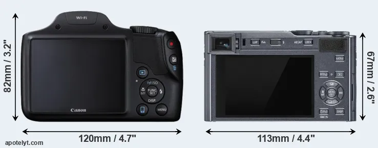 Comparison SX530 or C-LUX rear