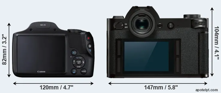 Comparison SX530 or Leica SL rear