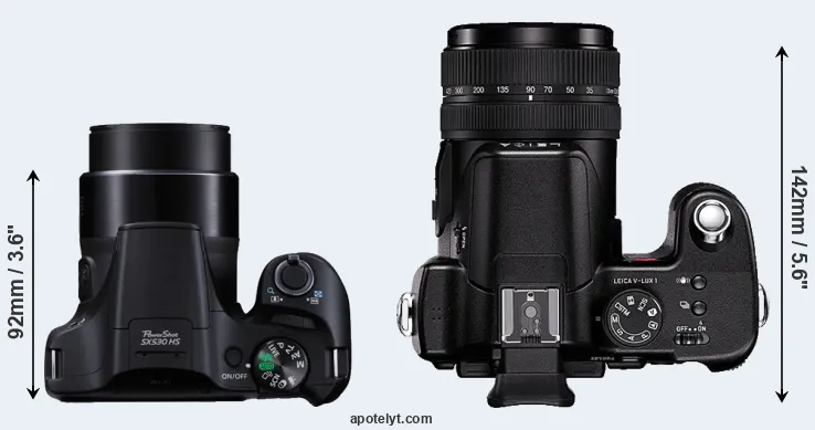 Compare SX530 versus V-LUX 1 top