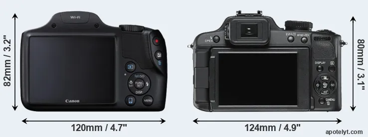 Comparison SX530 or V-LUX 2 rear