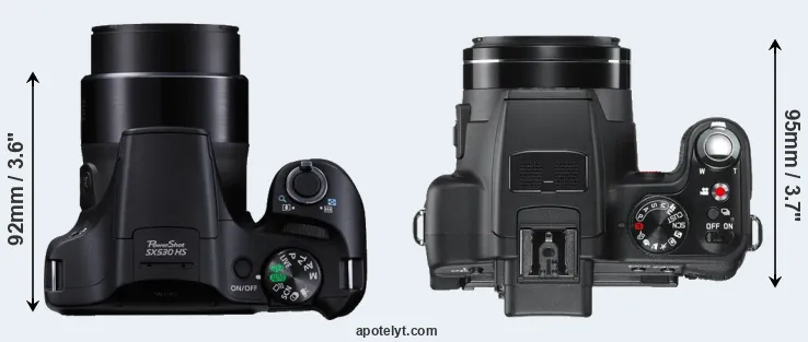 Compare SX530 versus V-LUX 2 top