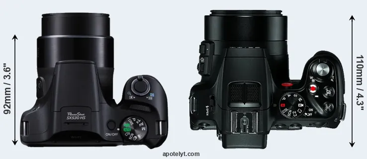 Compare SX530 versus V-LUX 4 top