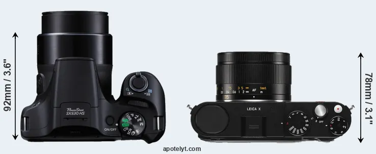 Compare SX530 versus X Typ 113 top