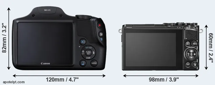 Comparison SX530 or J5 rear