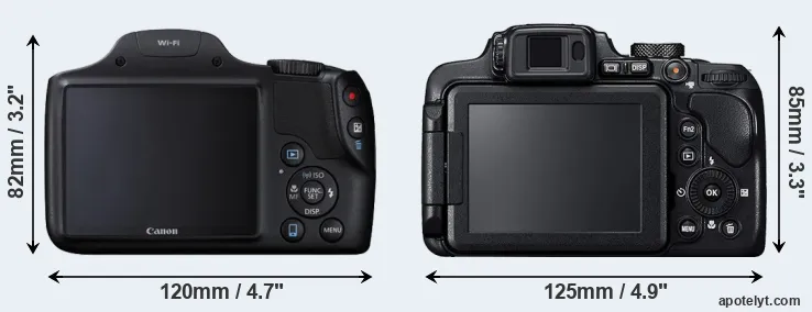 Comparison SX530 or B700 rear