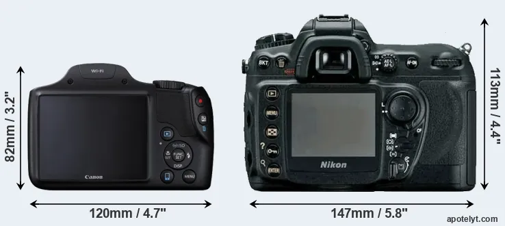 Comparison SX530 or D200 rear