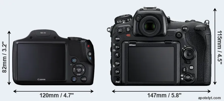Comparison SX530 or D500 rear