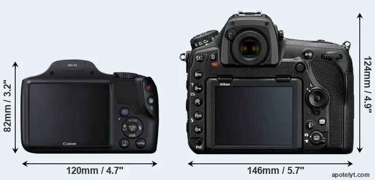 Comparison SX530 or D850 rear