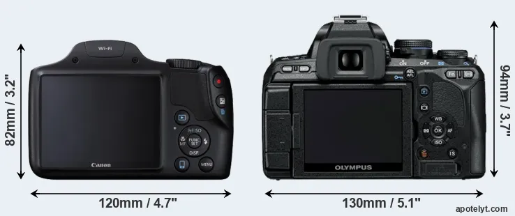 Comparison SX530 or E-600 rear