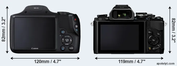 Comparison SX530 or E-M10 rear