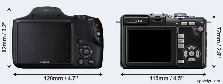 Comparison SX530 or E-PL1 rear